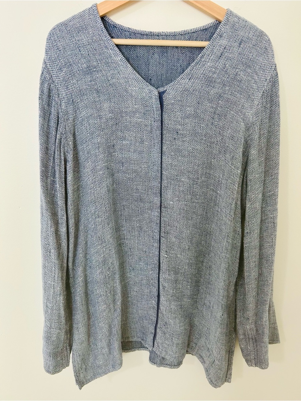 FLAX Vintage 90s Reversible Linen Blazer Cardigan S